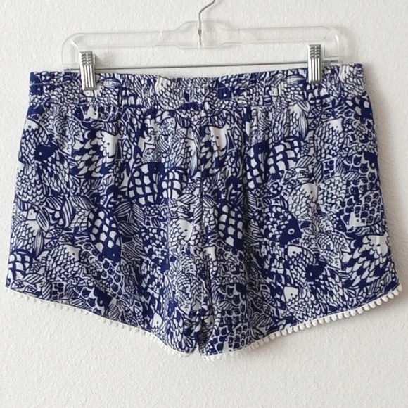 Lilly Pulitzer Boho Fish Print Pompom Shorts - Picture 5 of 6